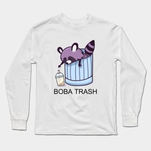 Boba Trash Racoon Long Sleeve T-Shirt